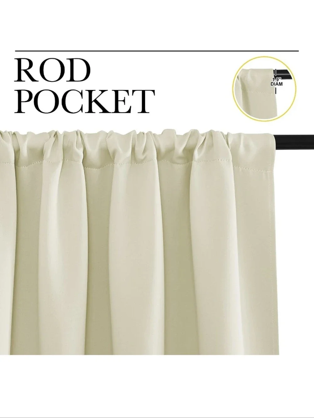NICETOWN RV Blackout Curtains for Camper Windows, Beige, 29